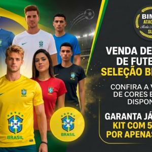 KIT 5 Camisas Dry-Fit Brasil - Masc/Fem